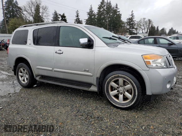 2008 Nissan Armada SE z VIN 5N1AA08C88N602607, wystawiony jako Copart lot #52255545 z przebiegiem 218 295 mil mil oraz Czysty tytuł • Clean title. Historia ofert i sprzedaży dostępna na DreamBid. Obrazek 4.