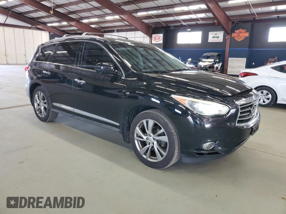 2015 Infiniti QX60 with VIN 5N1AL0MM9FC510276, listed as a Copart auction lot 54697855 with 157,653 mi miles and Salvage Title. Bid and sale history available at DreamBid. Image 4.