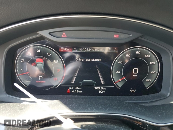 2023 Audi Q7 Premium Plus with VIN WA1LXBF70PD005334, listed as a Copart auction lot 61953055 with 43,136 mi miles and Salvage title. Bid and sale history available at DreamBid. Image 9.