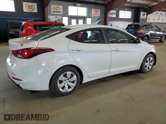 2016 Hyundai Elantra SE with VIN 5NPDH4AE3GH749612, listed as a Copart auction lot 55108195 with 127,105 mi miles and Salvage Title. Bid and sale history available at DreamBid. Image 3.
