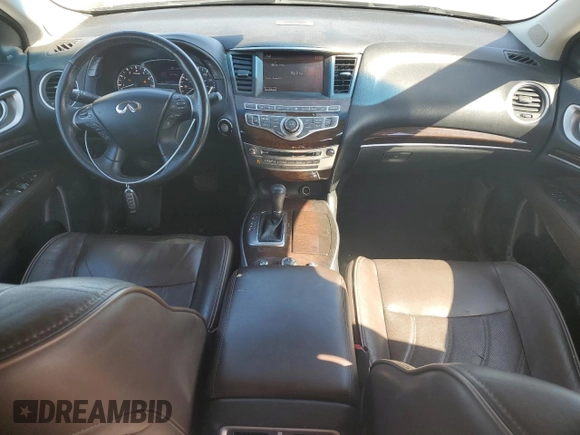 2013 Infiniti JX35 with VIN 5N1AL0MM7DC307383, listed as a Copart auction lot 48885285 with 159,328 mi miles and Salvage Title. Bid and sale history available at DreamBid. Image 8.