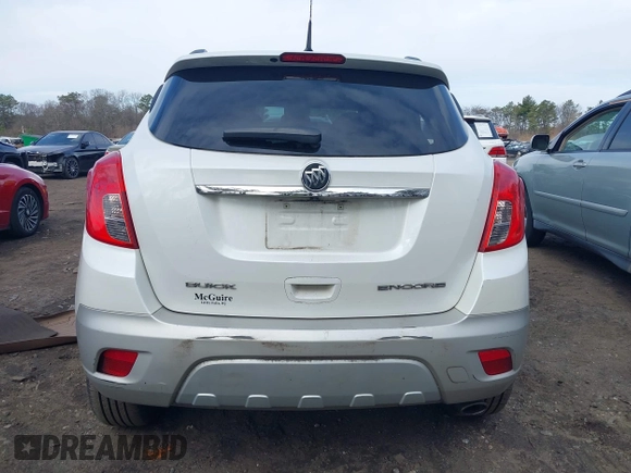 2013 Buick Encore Leather with VIN KL4CJCSB5DB202170, listed as a IAAI auction lot 41872948 with 48,536 mi miles and . Bid and sale history available at carsss.com. Image 15.
