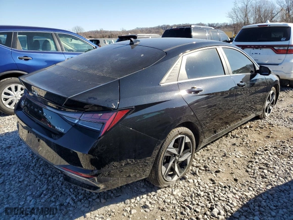 2021 Hyundai Elantra Hybrid Limited with VIN KMHLN4AJ5MU006108, listed as a Copart auction lot 82305844 with 67,757 mi miles and Non Repairable. Bid and sale history available at carsss.com. Image 3.