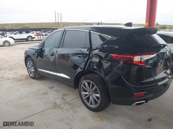 2023 Acura RDX w/Technology Package with VIN 5J8TC1H5XPL008241, listed as a IAAI auction lot 41395938 with 11,124 mi miles. Bid and sale history available at carsss.com. Image 3.