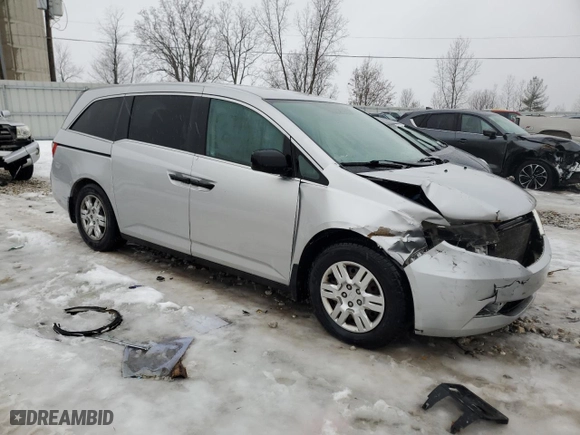 2011 Honda Odyssey LX with VIN 5FNRL5H24BB083387, listed as a Copart auction lot 43551985 with 0 mi miles and Salvage Title. Bid and sale history available at carsss.com. Image 4.