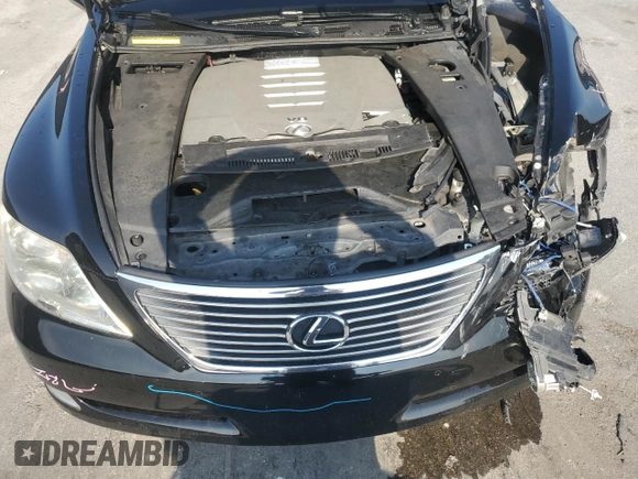 2008 Lexus LS 460 with VIN JTHBL46F185075161, listed as a Copart auction lot 55852165 with 173,831 mi miles and Salvage Title. Bid and sale history available at DreamBid. Image 11.