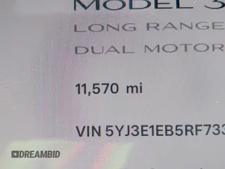 2024 Tesla Model 3 Long Range with VIN 5YJ3E1EB5RF733965, listed as a IAAI auction lot 41613919 with 11,570 mi miles and . Bid and sale history available at DreamBid. Image 15.