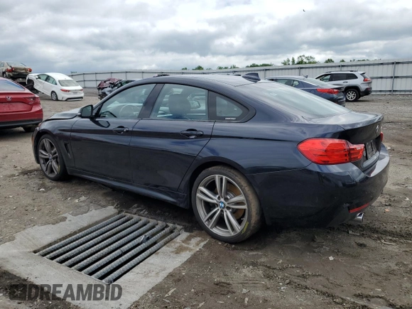 2015 BMW 4 Series 435i with VIN WBA4B1C56FD955408, listed as a Copart auction lot 57146495 with 81,258 mi miles and Salvage title. Bid and sale history available at DreamBid. Image 2.