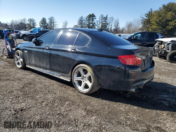 2013 BMW 5 Series 550i xDrive with VIN WBAFU9C59DDY72036, listed as a Copart auction lot 45280555 with 145,588 mi miles and Salvage Title. Bid and sale history available at carsss.com. Image 2.