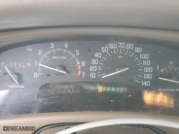 1999 Buick Park Avenue with VIN 1G4CW52KXX4639895, listed as a Copart auction lot 49435634 with 202,463 mi miles and Salvage Title. Bid and sale history available at carsss.com. Image 9.