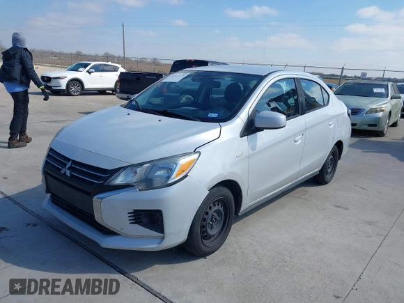 2021 Mitsubishi Mirage G4 ES with VIN ML32FUFJ7MHF07540, listed as a IAAI auction lot 41417124 with 109,901 mi miles. Bid and sale history available at carsss.com. Image 2.