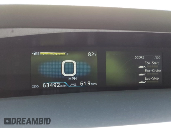 2022 Toyota Prius LE with VIN JTDKAMFPXN3205946, listed as a Copart auction lot 61076595 with 63,492 mi miles and Salvage title. Bid and sale history available at DreamBid. Image 9.