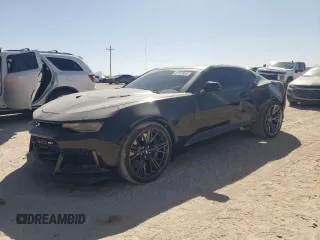 2018 Chevrolet Camaro ZL1 with VIN 1G1FJ1R61J0123661, listed as a Copart auction lot 47317855 with 36,043 mi miles and Salvage Title. Bid and sale history available at carsss.com. Image 1.