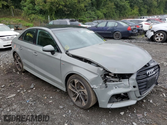 2021 Audi A3 Sedan S line Premium with VIN WAUBEGFF3LA097947, listed as a Copart auction lot 68297663 with 47,633 mi miles and Salvage Title. Bid and sale history available at carsss.com. Image 4.