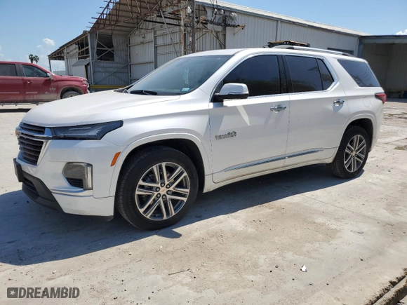 2023 Chevrolet Traverse High Country with VIN 1GNERNKW9PJ199779, listed as a Copart auction lot 72690454 with 22,129 mi miles and Salvage Title. Bid and sale history available at carsss.com. Image 1.