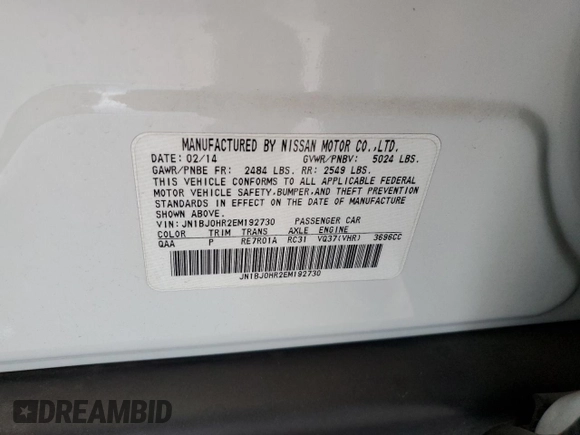 2014 Infiniti QX50 Journey with VIN JN1BJ0HR2EM192730, listed as a Copart auction lot 46602265 with 120,859 mi miles and Salvage Title. Bid and sale history available at carsss.com. Image 13.