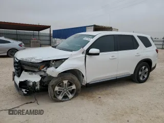 2025 Honda Pilot EX-L with VIN 5FNYG2H49SB013058, listed as a Copart auction lot 42873425 with 11,535 mi miles and Salvage Title. Bid and sale history available at carsss.com. Image 1.