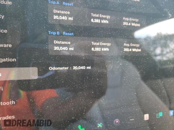 2022 Tesla Model S with VIN 5YJSA1E59NF488969, listed as a Copart auction lot 53686495 with 20,040 mi miles and Salvage Title. Bid and sale history available at DreamBid. Image 9.