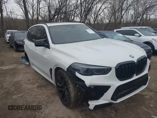 2022 BMW X5 M with VIN 5YMJU0C07N9L11794, listed as a IAAI auction lot 41149382 with 21,257 mi miles. Bid and sale history available at carsss.com. Image 1.
