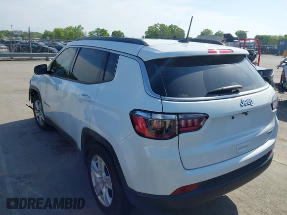 2022 Jeep Compass Latitude with VIN 3C4NJCBB1NT137963, listed as a IAAI auction lot 42027669 with 46,324 mi miles and . Bid and sale history available at DreamBid. Image 3.