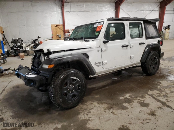 2018 Jeep Wrangler Unlimited Sport S with VIN 1C4HJXDN5JW226287, listed as a Copart auction lot 87167884 with 0 mi miles and Salvage Title. Bid and sale history available at carsss.com. Image 1.