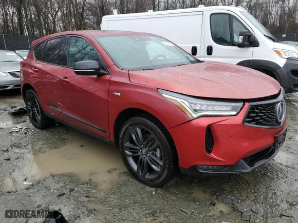 2023 Acura RDX w/A-Spec Package with VIN 5J8TC2H64PL003079, listed as a Copart auction lot 43548315 with 29,318 mi miles and Salvage Title. Bid and sale history available at carsss.com. Image 4.