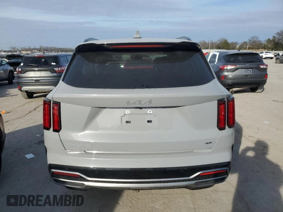 2023 Kia Sorento SX Prestige with VIN 5XYRKDLF7PG241194, listed as a Copart auction lot 86391444 with 11,103 mi miles and Salvage Title. Bid and sale history available at carsss.com. Image 6.