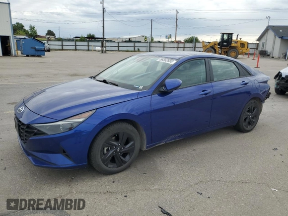 2021 Hyundai Elantra SEL z VIN 5NPLS4AG0MH006061, wystawiony jako Copart lot #56562665 z przebiegiem 62 689 mil mil oraz Szkoda całkowita • Salvage title. Historia ofert i sprzedaży dostępna na DreamBid. Obrazek 1.