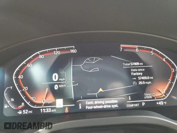 2021 BMW X4 xDrive30i z VIN 5UX2V1C01M9F54470, wystawiony jako Copart lot #46840375 z przebiegiem 6 000 mil mil oraz Szkoda całkowita • Salvage title. Historia ofert i sprzedaży dostępna na DreamBid. Obrazek 9.