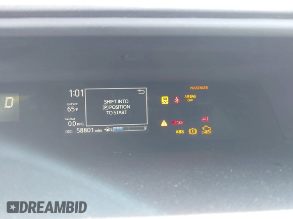2018 Toyota Prius One with VIN JTDKDTB35J1599642, listed as a IAAI auction lot 42031112 with 58,801 mi miles and . Bid and sale history available at DreamBid. Image 7.