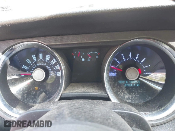 2012 Ford Mustang V6 with VIN 1ZVBP8EM4C5203282, listed as a IAAI auction lot 42133833 with 87,244 mi miles and . Bid and sale history available at DreamBid. Image 7.