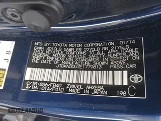 2014 Toyota Prius Four with VIN JTDKN3DU7E1779813, listed as a IAAI auction lot 42395989 with 148,626 mi miles and . Bid and sale history available at DreamBid. Image 9.