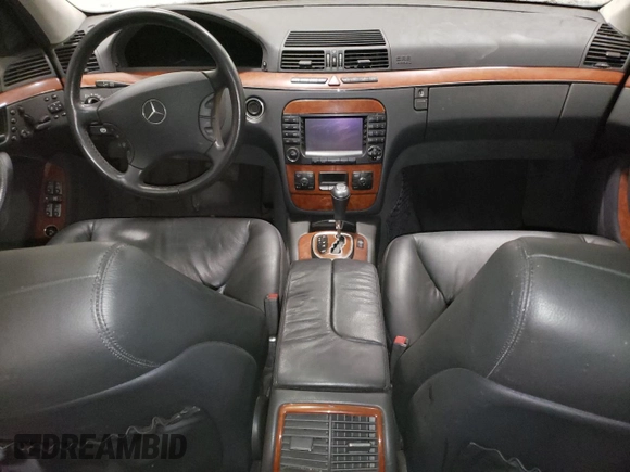 2004 Mercedes-Benz S 430 with VIN WDBNG83J14A427691, listed as a Copart auction lot 49355755 with 25,897 mi miles and Salvage Title. Bid and sale history available at DreamBid. Image 8.