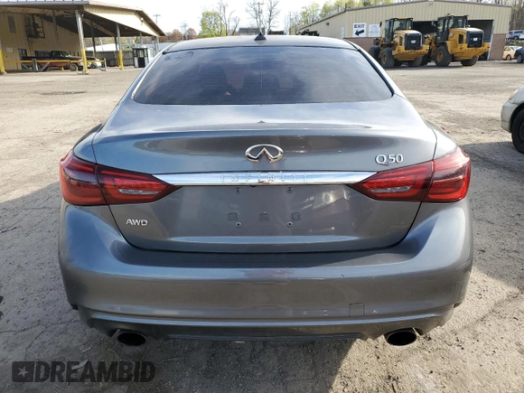 2018 Infiniti Q50 3.0t LUXE with VIN JN1EV7AR4JM430690, listed as a Copart auction lot 54324925 with 69,812 mi miles and Salvage Title. Bid and sale history available at carsss.com. Image 6.