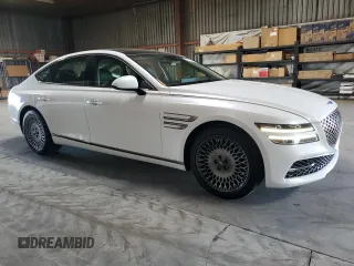 2022 Genesis G80 2.5T with VIN KMTGB4SC7NU092264, listed as a Copart auction lot 64142425 with 72,389 mi miles and Salvage title. Bid and sale history available at DreamBid. Image 4.