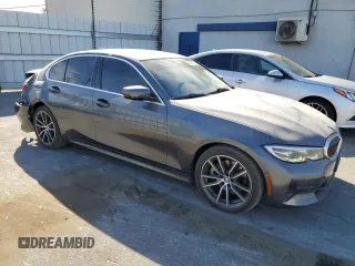 2019 BMW 3 Series 330i with VIN 3MW5R1J59K8B02799, listed as a Copart auction lot 88078385 with 38,362 mi miles and Salvage Title. Bid and sale history available at carsss.com. Image 4.