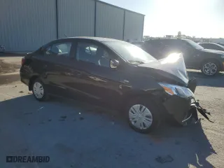 2024 Mitsubishi Mirage G4 ES with VIN ML32FUFJ1RHF16418, listed as a Copart auction lot 52240795 with 760 mi miles and Non Repairable. Bid and sale history available at carsss.com. Image 4.