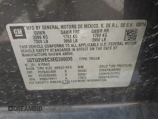 2014 GMC Sierra 1500 Denali with VIN 3GTU2WEC3EG390936, listed as a IAAI auction lot 42253577 with 196,852 mi miles and . Bid and sale history available at DreamBid. Image 9.