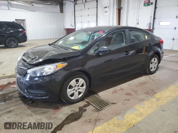 2016 Kia Forte LX with VIN KNAFK4A60G5501379, listed as a Copart auction lot 49219955 with 85,274 mi miles and Salvage Title. Bid and sale history available at carsss.com. Image 1.