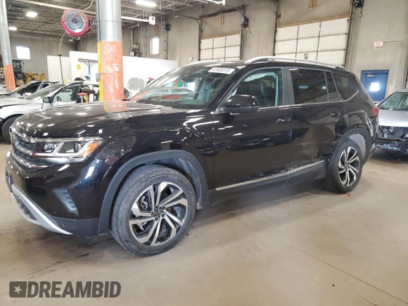 2023 Volkswagen Atlas SEL with VIN 1V2BR2CA4PC509658, listed as a Copart auction lot 53469315 with 33,351 mi miles and Salvage title. Bid and sale history available at DreamBid. Image 1.