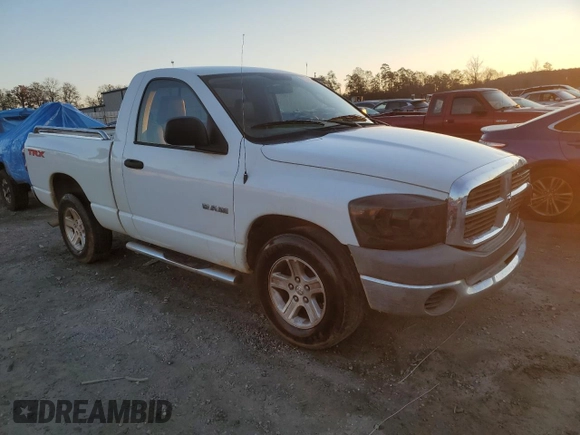 2008 Dodge 1500 ST with VIN 1D7HA16K98J139795, listed as a Copart auction lot 83343894 with 176,187 mi miles and Salvage Title. Bid and sale history available at DreamBid. Image 4.
