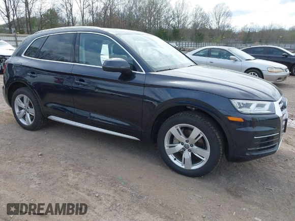 2019 Audi Q5 Premium Plus with VIN WA1BNAFY9K2144483, listed as a IAAI auction lot 41898239 with 54,676 mi miles. Bid and sale history available at carsss.com. Image 1.