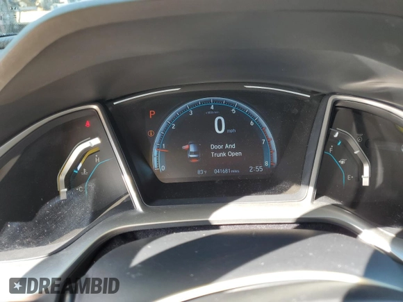 2020 Honda Civic Sedan EX-L with VIN 19XFC1F77LE021869, listed as a Copart auction lot 87870575 with 41,681 mi miles and Salvage Title. Bid and sale history available at carsss.com. Image 9.