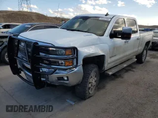 2015 Chevrolet Silverado 3500HD LTZ with VIN 1GC4K0E80FF652021, listed as a Copart auction lot 46322705 with 111,745 mi miles and Salvage Title. Bid and sale history available at carsss.com. Image 1.