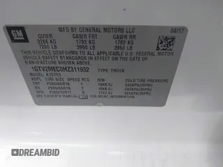 2017 GMC Sierra 1500 SLE z VIN 1GTV2MEC0HZ311932, wystawiony jako IAAI lot #40888769 z przebiegiem 72 676 mil mil oraz . Historia ofert i sprzedaży dostępna na DreamBid. Obrazek 9.