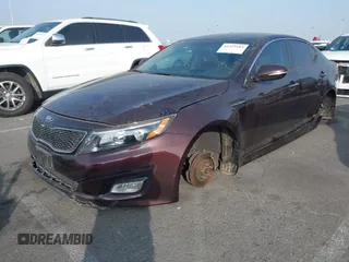 2015 Kia Optima LX with VIN 5XXGM4A74FG430790, listed as a IAAI auction lot 41224183 with 118,793 mi miles. Bid and sale history available at carsss.com. Image 2.