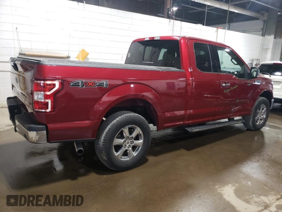2018 Ford F-150 XL with VIN 1FTEX1EB5JKG11021, listed as a Copart auction lot 56279835 with 72,232 mi miles and Salvage title. Bid and sale history available at DreamBid. Image 3.