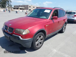 2004 BMW X3 3.0i with VIN WBXPA93454WA65823, listed as a IAAI auction lot 42058075 with 147,023 mi miles. Bid and sale history available at carsss.com. Image 2.