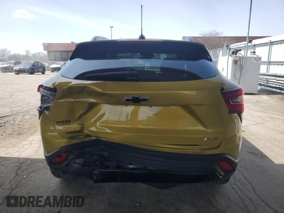 2024 Chevrolet Trax 2RS with VIN KL77LJE24RC225097, listed as a Copart auction lot 50913385 with 2,342 mi miles and Salvage Title. Bid and sale history available at DreamBid. Image 6.