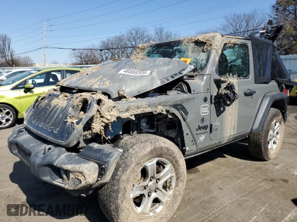 2023 Jeep Wrangler Sport S with VIN 1C4GJXANXPW609778, listed as a Copart auction lot 48559505 with Not provided miles and Salvage title. Bid and sale history available at DreamBid. Image 1.